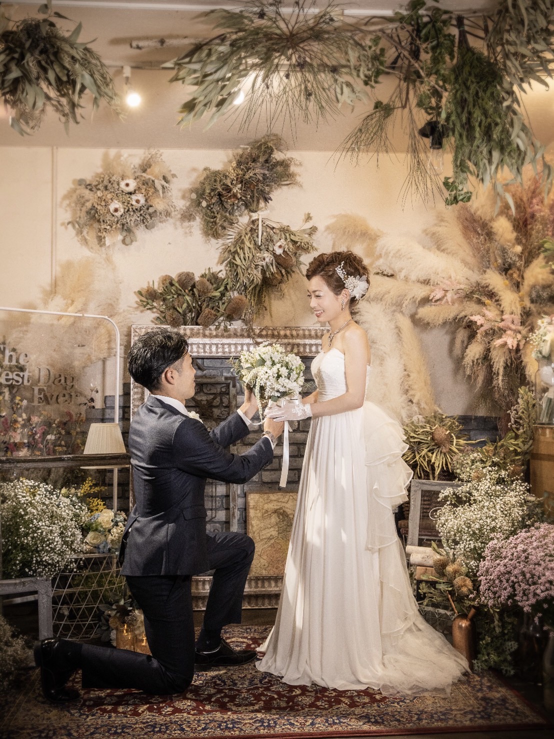 ◎no.013◎white×gold フラワー 結婚式 成人式 前撮り 花 上品-